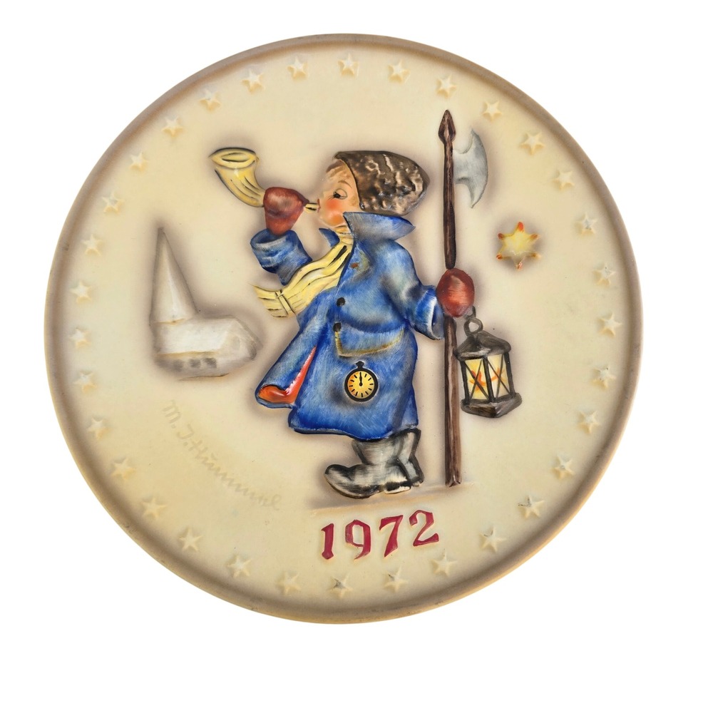 Hummel Goebel 1972 Annual Plate Hear Ye Hear Ye Boy Blue Coat West Germany 265